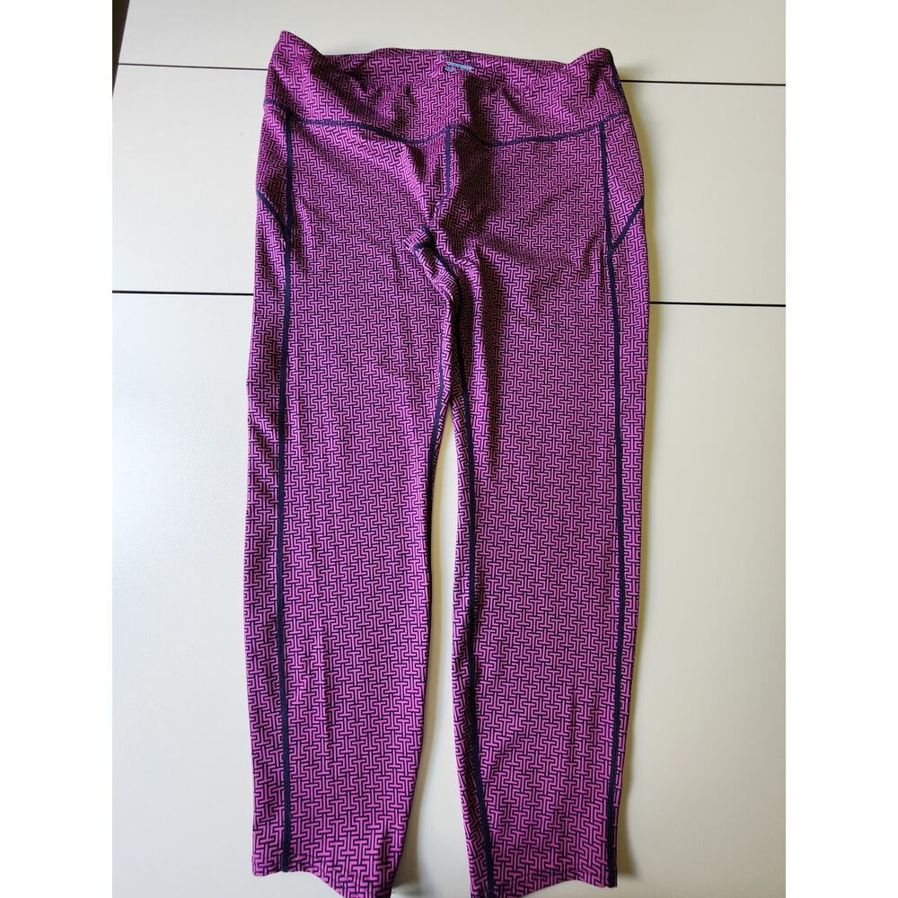 Southern Tide Performance‎ Leggings Women's Large Pink/Navy
